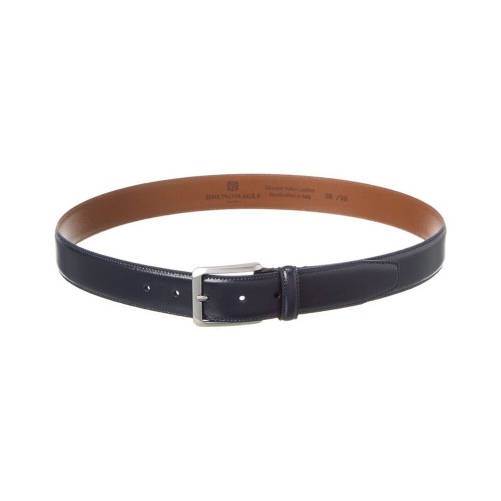 Bruno Magli Dante Leather Belt, Blue
